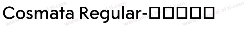 Cosmata Regular字体转换